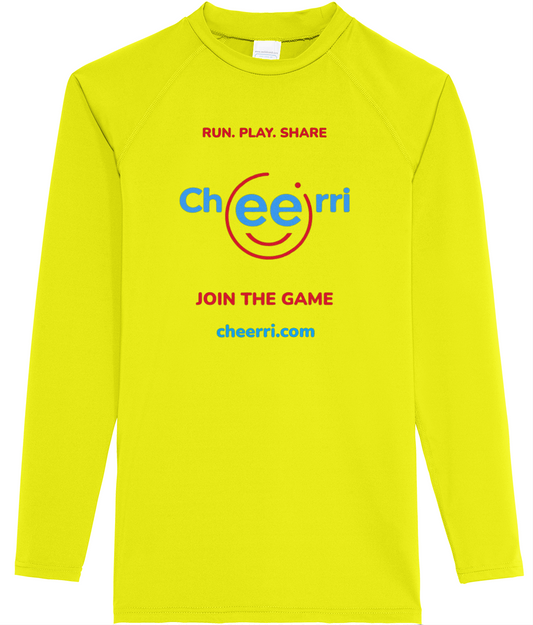 Cheerri Active Long Sleeve T-Shirt | Run.Play.Share - Join the Game Edition | Standard Fit